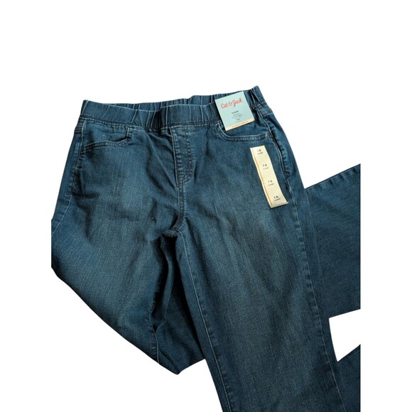 Cat & Jack Other - NWT Cat & Jack Girls Flare Jeans Size 16 Mid Rise Pull On Ultimate Stretch
